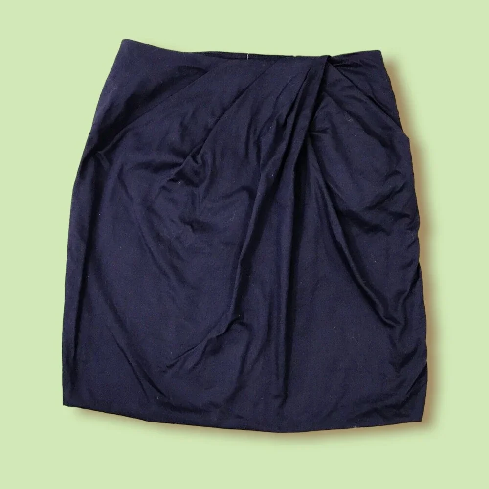 Odille Skirt 0 navy blue Bubble‎ mini  Pleated Front